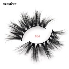 Visofree Lashes 3D Mink Eyelashes Handmade Mink Lashes cruelty-free Lightweight False Eyelashes 25mm Dramatic Lashes Makeup E86 2024 - buy cheap