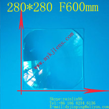 Fresnel lente quadrada 280*280mm distância focal 600 mm amplificação concentrada energia solar coletar pçs/lote 2024 - compre barato