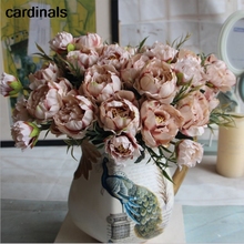 5 Bouquet/8 Cabeças Muito Peônia Casamento estilo Europeu Mini Rosa Artificial Flor De Seda buquê de Flores Da Noiva Decoração de Casa 2024 - compre barato