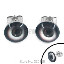 Free Shipping! Enamel Evil Eyes Earring Stud Stainless Steel Jewelry Gothic Motor Biker Earrings SJE370098 2024 - buy cheap