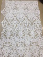 pretty french net fabric L-92854 with sequins for party dress top selling embroidered lace fabric 2024 - buy cheap