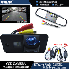 Fuwayda ccd hd sem fio retrovisor do carro câmera de backup com espelho retrovisor monitor para audi a3 s3 a4 s4 a6 a6l s6 a8 s8 rs4 rs6 q7 2024 - compre barato