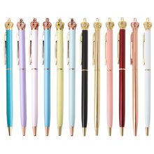 Cute Kawaii Diamond Crown Ballpoint Pens For School Office Supplies Writing Stationery 2024 - buy cheap