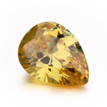 Forma de pêra Tamanho 6x8mm 7x9mm 5A Amarelo Dourado Gemas Sintéticas CZ Cubic Zirconia Para jóias 2024 - compre barato