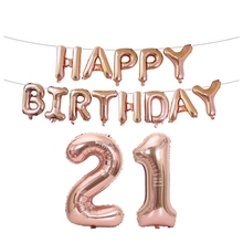 Rose Gold Balloon Number 18 21 30 40 50 60 Birthday Balloons Anniversary Party Decoration Happy Birthday Decor 2024 - buy cheap