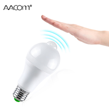 Lâmpada de led e27 b22, pir, sem fio, luzes de emergência com sensor de movimento ativado, 12w, 18w, para parede do corredor, garagem, escadas