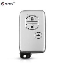 KEYYOU-nueva funda inteligente sin cortar para llave de mando a distancia, para Toyota Land Cruiser Prado Prius Land Avalon, cubierta de llave de coche con hoja interior 2024 - compra barato