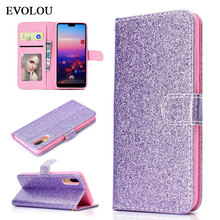 Glitter Bling Flip Wallet Cover for Huawei P20 P10 P9 Lite Honor 7A Case Leather Case for Huawei P Smart Y9 Y5 2018 Phone Bag 2024 - buy cheap