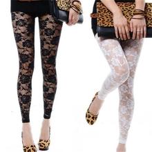 Fashion Lace Leggings Sexy Women Skinny Leggings Soft Floral Rose Printed Stretchy Jeggings Slim Pencil Pants 2024 - buy cheap