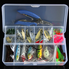 73pcs/100pcs/132pcs Fishing Lure Kit Mixed Minnow/Popper Spinner Spoon Lure With Hook Isca Artificial Bait Fish Lure Set Pesca 2024 - buy cheap