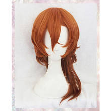 High Quality Anime Bungo Stray Dogs Chuya Nakahara Chuuya Cosplay Wig Heat Resistant Synthetic Hair Wigs + Wig Cap 2024 - buy cheap