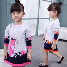 Autumn Winter New Baby Girls Fashion Cardigans Girls Character-fox Sweaters Kids Outerwear Coat Dress-style Sweaters 2024 - buy cheap