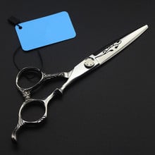 professional 6 inch Japan 440c Hollow flower cut hair scissors haircut shears cutting barber makas scissor hairdressing scissors 2024 - buy cheap