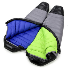 Sacos de dormir para caminhada esportes baixos ultra leves sacos de dormir impermeáveis uso externo camping inverno branco pendurado de ganso adulto 3 cores 2024 - compre barato