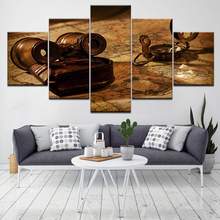 Tableau Wall Art HD Printed Pictures Canvas 5 PiecesPcs Ancient Telescope And Map Home Decor Modern Paintings Modular Posters 2024 - buy cheap