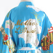 Bata Kimono de boda para dama de honor, ropa de dormir con letras de "Madre de la novia" para mujer, bata de dormir, bata de noche, bata pequeña 2024 - compra barato