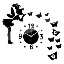 2016 agulha de Acrílico 3d relógio diy relógio de parede espelho sala de estar casa frete grátis suprimentos adesivos relógios de íons 2024 - compre barato
