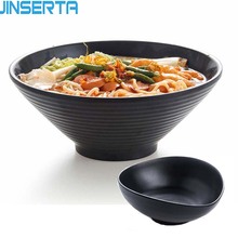 JINSERTA Melamine Anti-slip Bowl Dishes Dinner Lunch Food Container Insulation Rice Ramen Noodles Soup Bowl Restaurant Tableware 2024 - buy cheap