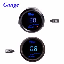Dragon gauge-medidor de carro, 2 polegadas, 52mm, psi/bar, medidor de turbo, display digital, azul, led, preto, escudo de aro para veículo 12v 2024 - compre barato