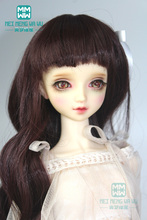 hair for dolls fits 1/3 1/4 1/6 BJD/SD Dolls accessories dolls Wigs Dark brown long curly hair  078 2024 - buy cheap