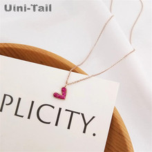 Uini-Tail new best selling 925 sterling silver Korean heart necklace simple fashion tide flow high quality girlfriend favorite 2024 - buy cheap