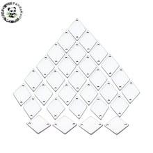 100pcs Smooth Surface Stainless Steel Connectors Rhombus Blank Stamping Tag Links, Stainless Steel Color, 14x11x1mm, Hole: 1mm 2024 - buy cheap