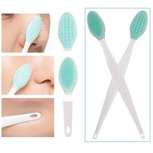 1pc Silicone Facial Brush Cleanser Beauty Wash Face Exfoliating Blackhead Remover Facial Cleansing Brush Tool Random Color 2024 - buy cheap