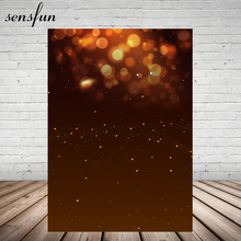 Sensfun bokeh ouro glitter preto fotografia pano de fundo personalizado fundos para photo studio vinil 2024 - compre barato