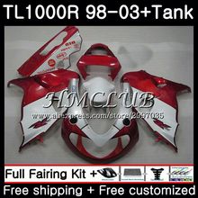 Carenados para moto, tanque para TL1000R SUZUKI, 1998, 1999, 2000, 2001, 2002, 38HC.17, TL1000 R TL, 2003 R, 1000R, rojo perla caliente, 98, 99, 00, 01, 02, 03 2024 - compra barato