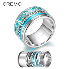 Cremo Women Stainless Steel Rings Set Interchangeable Rotation Weddding Band Ring Filled Accessories Innter Ring Femme 2024 - buy cheap