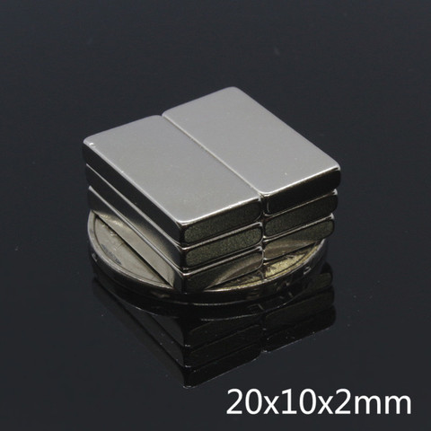 5pcs/lot 20 x 10 x 2 mm NdFeB Super Strong Neodymium Magnets Block Rare Earth Craft Magnet 20*10*2 powerful magnetic magnets 2022 - buy cheap