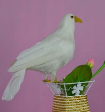 simulation dove toy about 25cm  white bird of peace, plastic&feather dove decoration gift ,Christmas gift w5544 2024 - buy cheap