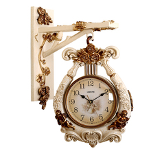 Relógio de parede de dupla face do vintage mecanismo relógio de parede mudo relógio de dois lados patrulha pow moderno retro relogio americano 5zb300 2024 - compre barato