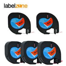 LABELZONE-etiqueta de 12mm Compatible con Dymo Letratag, 5, 91203, LT91203 LT, plástico, para máquina DYMO, 91203, 91201 2024 - compra barato