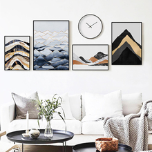 Printed Pictures Home Nordic Wall Artwork Simple Modular Poster Abstract Mountain Paintings On Canvas Living Room Decoration 2024 - buy cheap