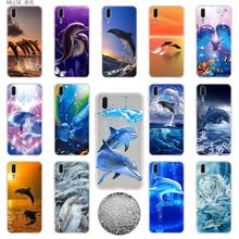 Oceano animal golfinho tpu capa casos de telefone de luxo silicone macio para huawei p50 p40 p30 p20 pro p10 lite p inteligente z 2020 2019 2024 - compre barato