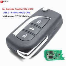 Reemplazo Keyecu-mando a distancia actualizado, 314,4 MHz, 4D72, para Toyota Corolla 2012, 2013, 2014, 2015, 2016, 2017 2024 - compra barato