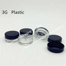 Gran oferta, promoción 500 Uds. Frascos de plástico para crema 3G, jarras de crema 3g, botella cosmética de ejemplo 3ml 2024 - compra barato
