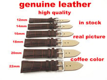 Wholesale 30PCS/lots High quality 12MM,14MM,16MM,18MM,20MM,22MM genuine cow leather Watch band  watch strap 2024 - buy cheap