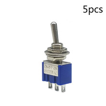 5 Pcs OFF-ON MTS-103 3 Pin 3 Position Mini Latching Toggle Switch SPDT AC 6A/125V 3A/250V copper feet MTS103 2024 - buy cheap