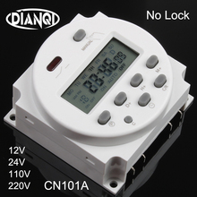 No lock CN101A AC DC 12V  Round Digital LCD Power Timer Weekly Programmable Electronic Time Relay Switch 8A TO 16A CN101 weekly 2024 - buy cheap