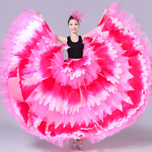 Женский костюм для танцев, костюм для фламенко, бюста, сценический, с цветами, с лепестками, большие качели, H582 2024 - купить недорого