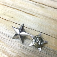 Three-dimensional zinc alloy plating gold badges metal five-pointed star badge wholesale manufacturers 2024 - buy cheap