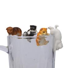 1pc New cute Cartoon Cosplay Toys Animal dog cat The Edge of Cup Action Figure Doll Collection Model Toy Doll Gift 2024 - buy cheap