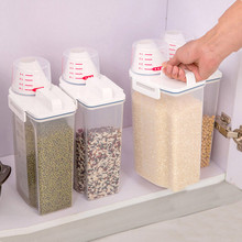 2Л пластиковый диспенсер для зерновых культур коробка для хранения кухня еда зерно риса контейнер хороший ящик для хранения Высокое качество пластик Lagertank 628 2024 - купить недорого