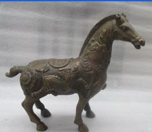 Estatua de la buena suerte de caballo, martillo manual antiguo de cobre raro de China 2024 - compra barato