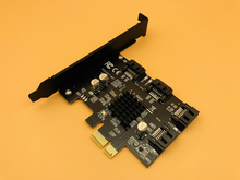 4 порта SATA 6G Marvell 88SE9215 PCI Express плата контроллера PCI-e к SATA III 3,0 конвертер PCI низкопрофильный кронштейн SATA3.0 Новый 2024 - купить недорого