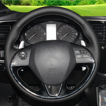 Car-styling Special Hand-stitched Black Leather Steering Wheel skin Cover case for Mitsubishi ASX Lancer EX Outlander 2024 - buy cheap