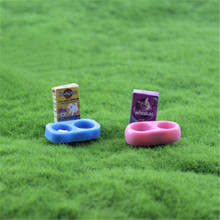 EHBqna 1/12 Dollhouse Mini Dog Cat Pet Food Plate Simulation Furniture Model Toy Doll Decor Party Game Role Play Gift Hot 2024 - buy cheap