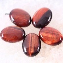 For Jewelry Making Necklace Pendant Bracelet Earrings 22x30MM Oval Natural Stone Bead Red Tiger's Eye CAB Cabochon 2Pcs K527 2024 - buy cheap